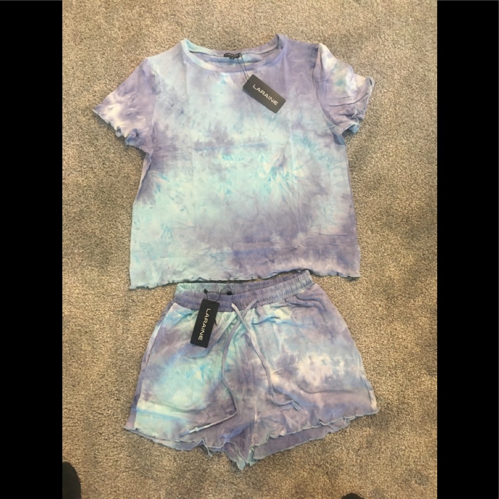 Purple/blue tie dye lounge set/Size Sm and Med-NWT
